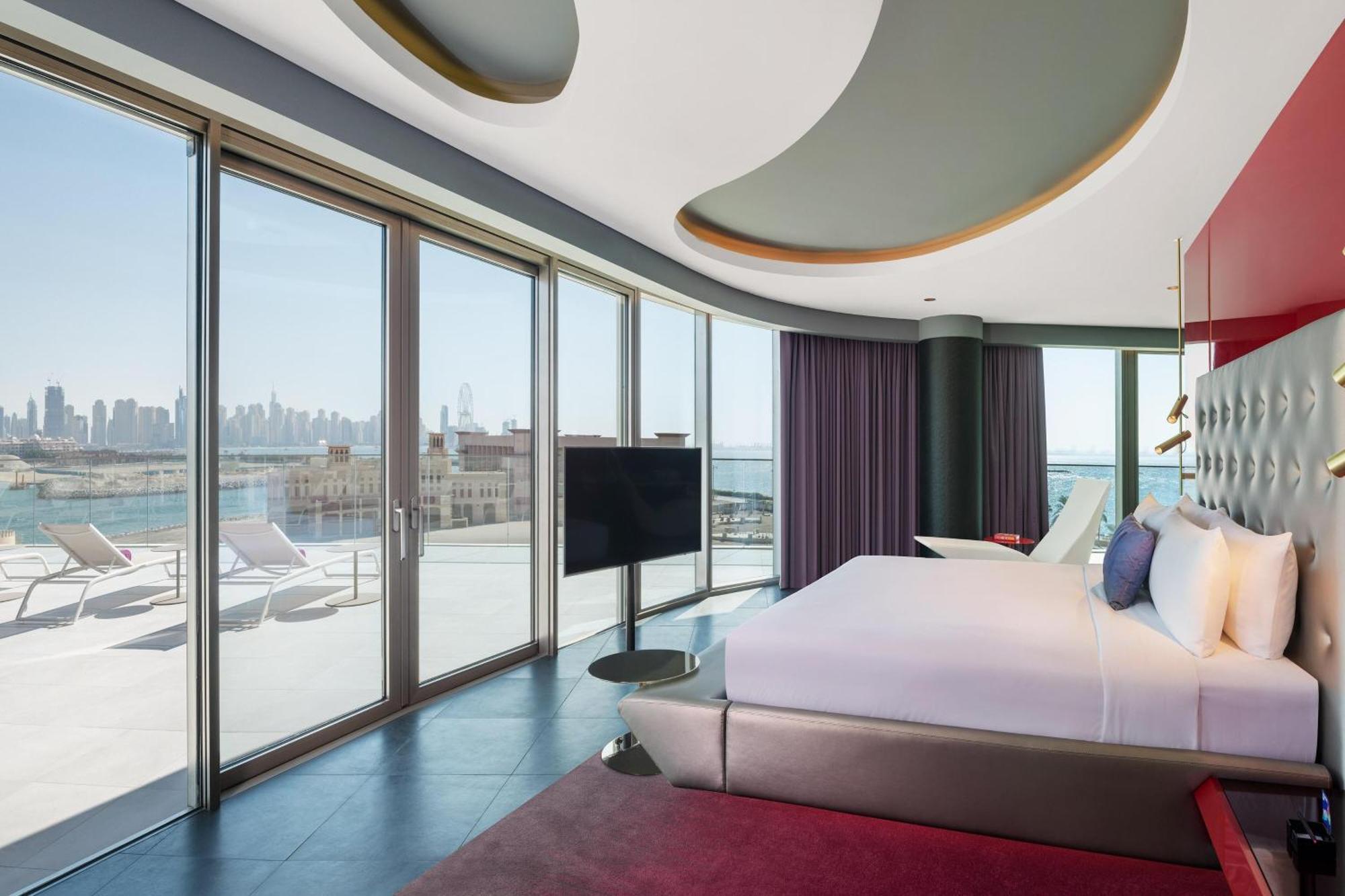 Hotel W Dubai - The Palm Esterno foto A bedroom at the W Dubai - Jumeirah Beach