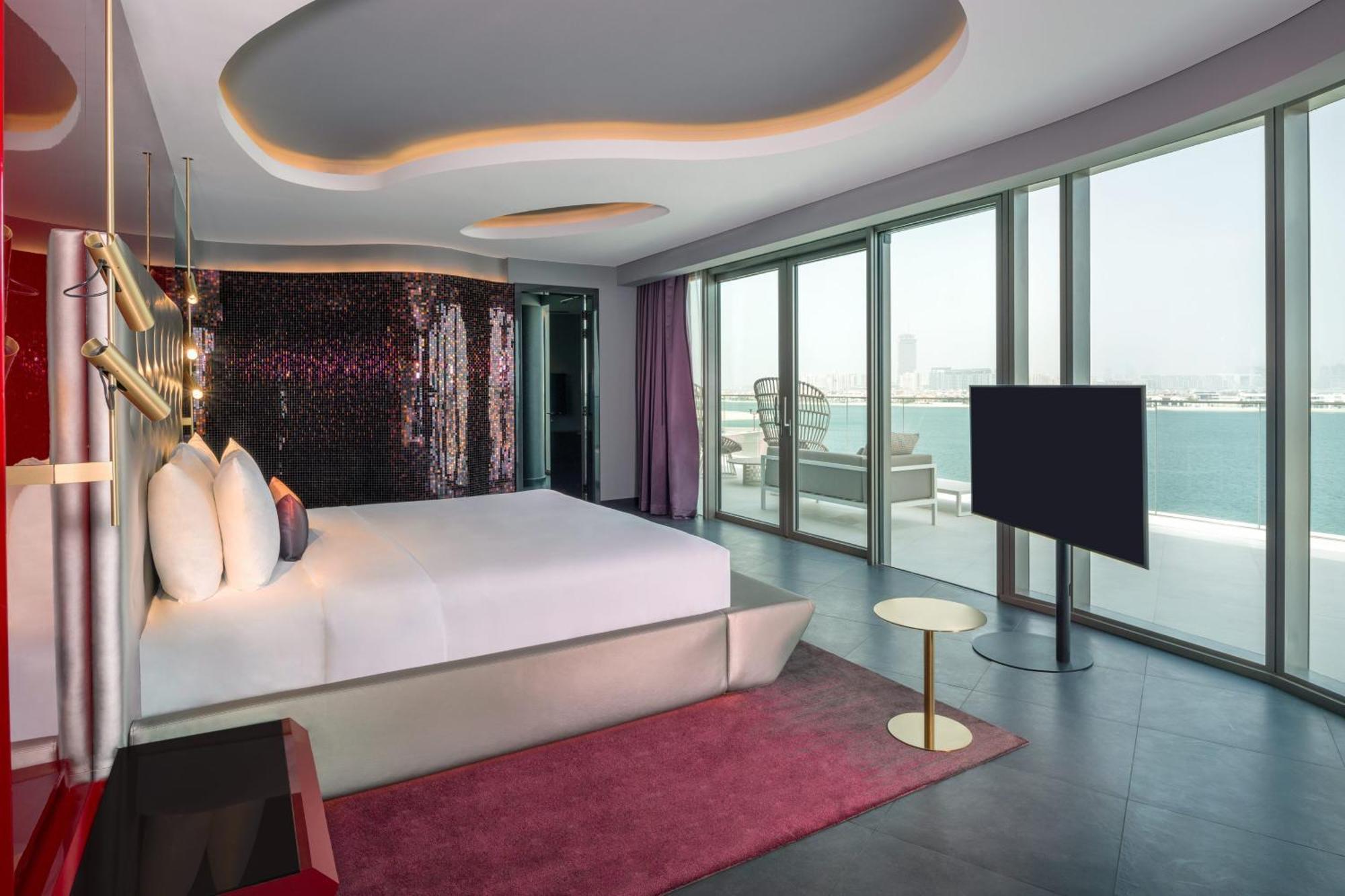 Hotel W Dubai - The Palm Esterno foto A bedroom at W Dubai - Jumeirah Beach